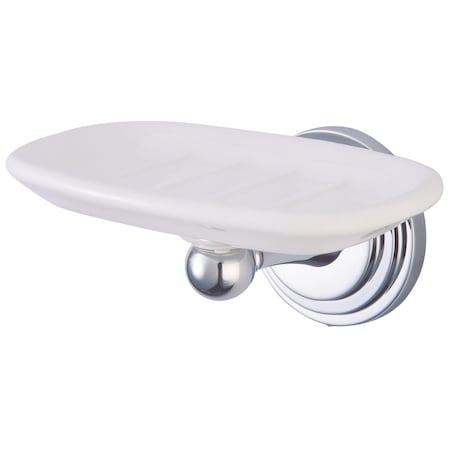 Kingston Brass Milano Wall-Mount Soap Dish, Polished Chrome BA2715C